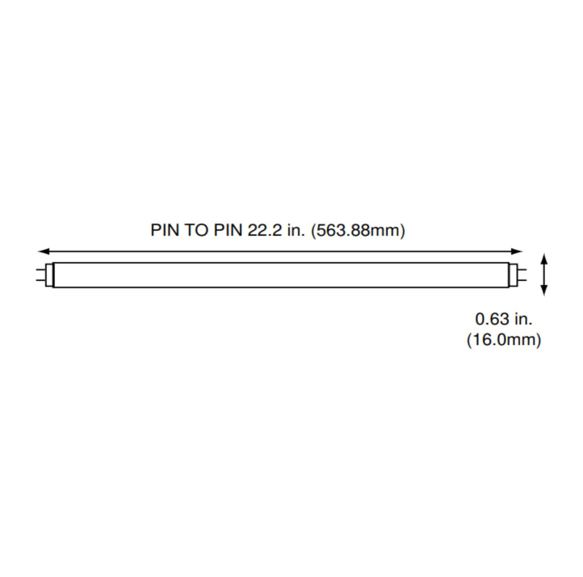 24 Inch 24W 4100K Cool White T5 Fluorescent Bulb Pack of 10 Z606156