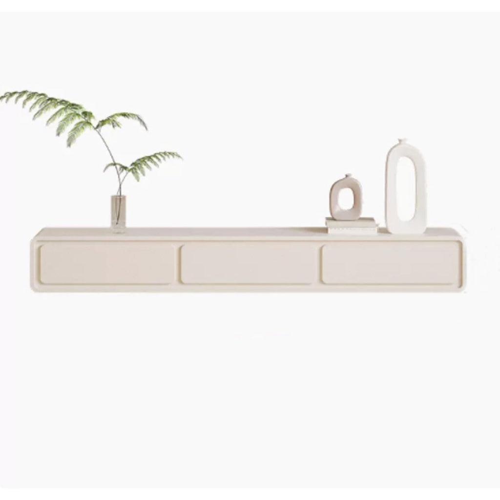 Cream White Floating TV Stand with Drawers G80347