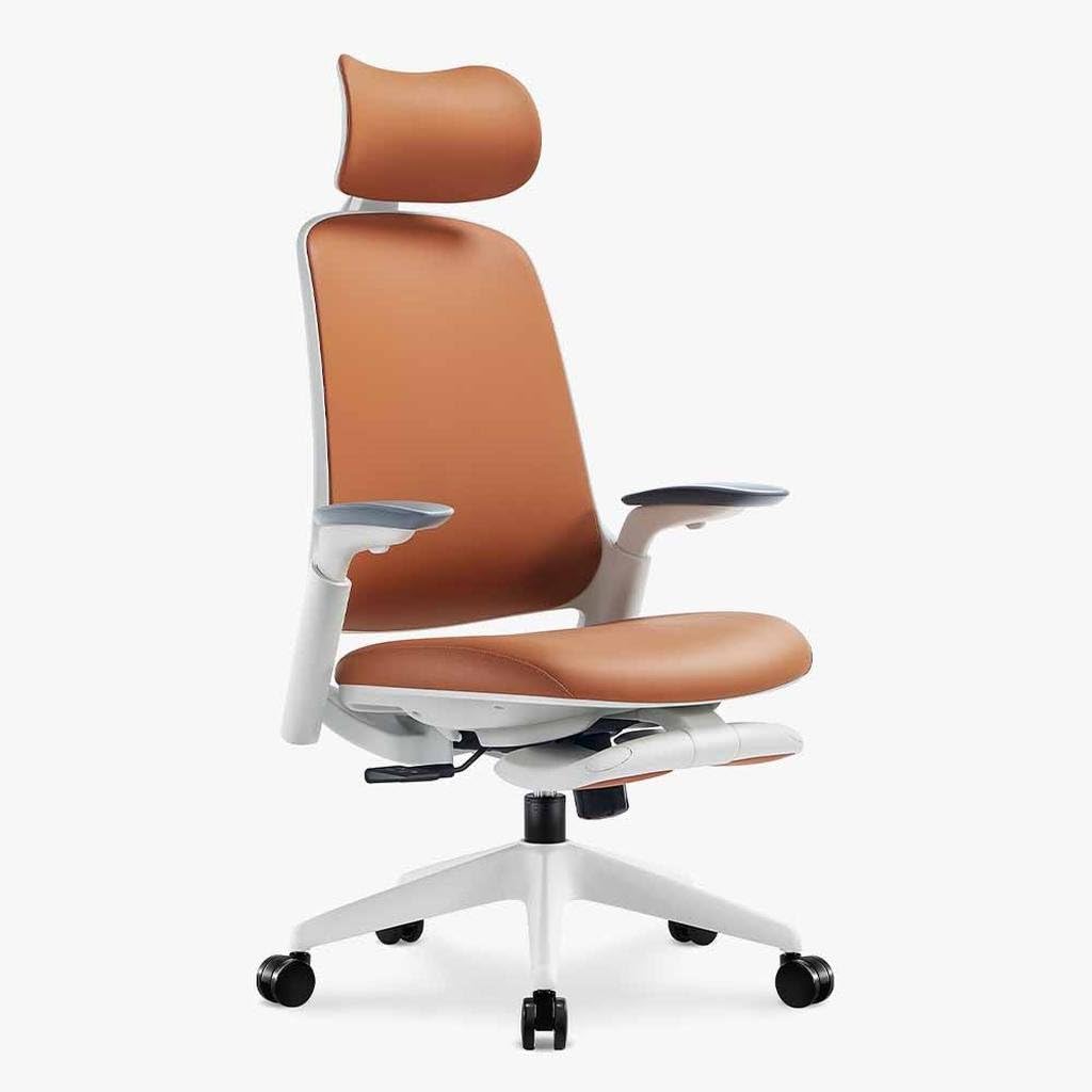 Leather Ergonomic Office Chair with Footrest Q70204