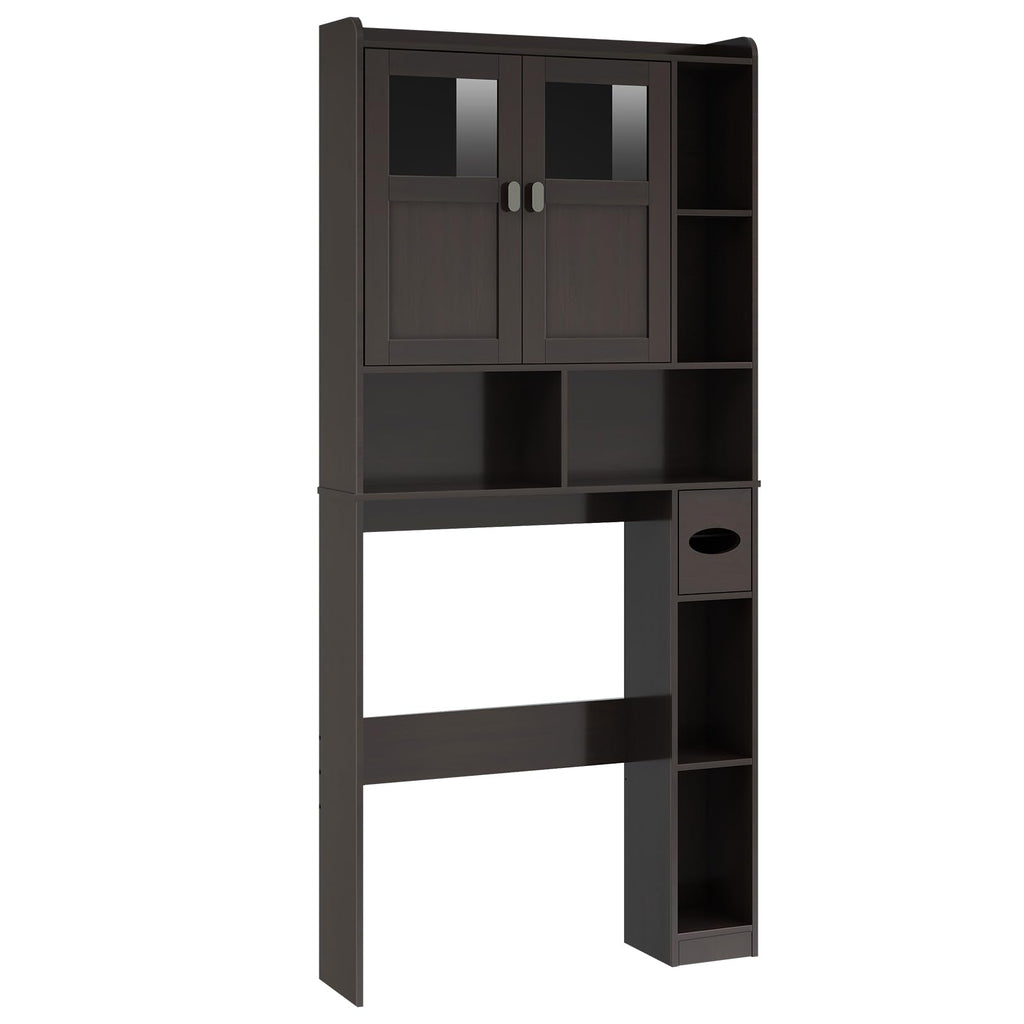 Over The Toilet Storage Cabinet with Doors and Shelves A720025