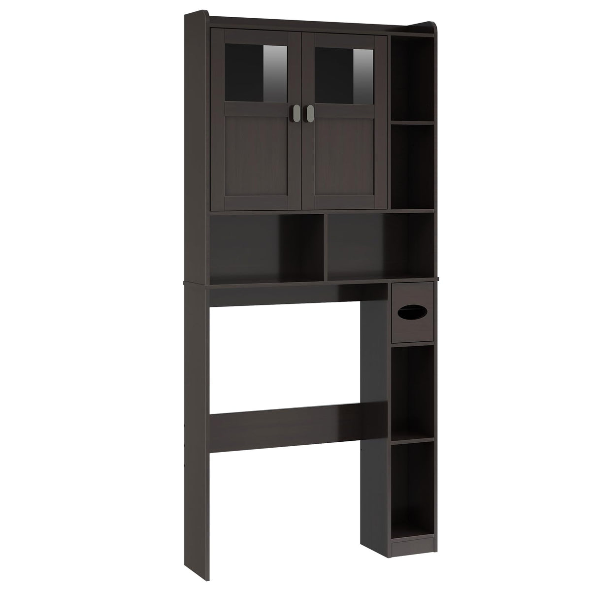 Over The Toilet Storage Cabinet with Doors and Shelves A720025