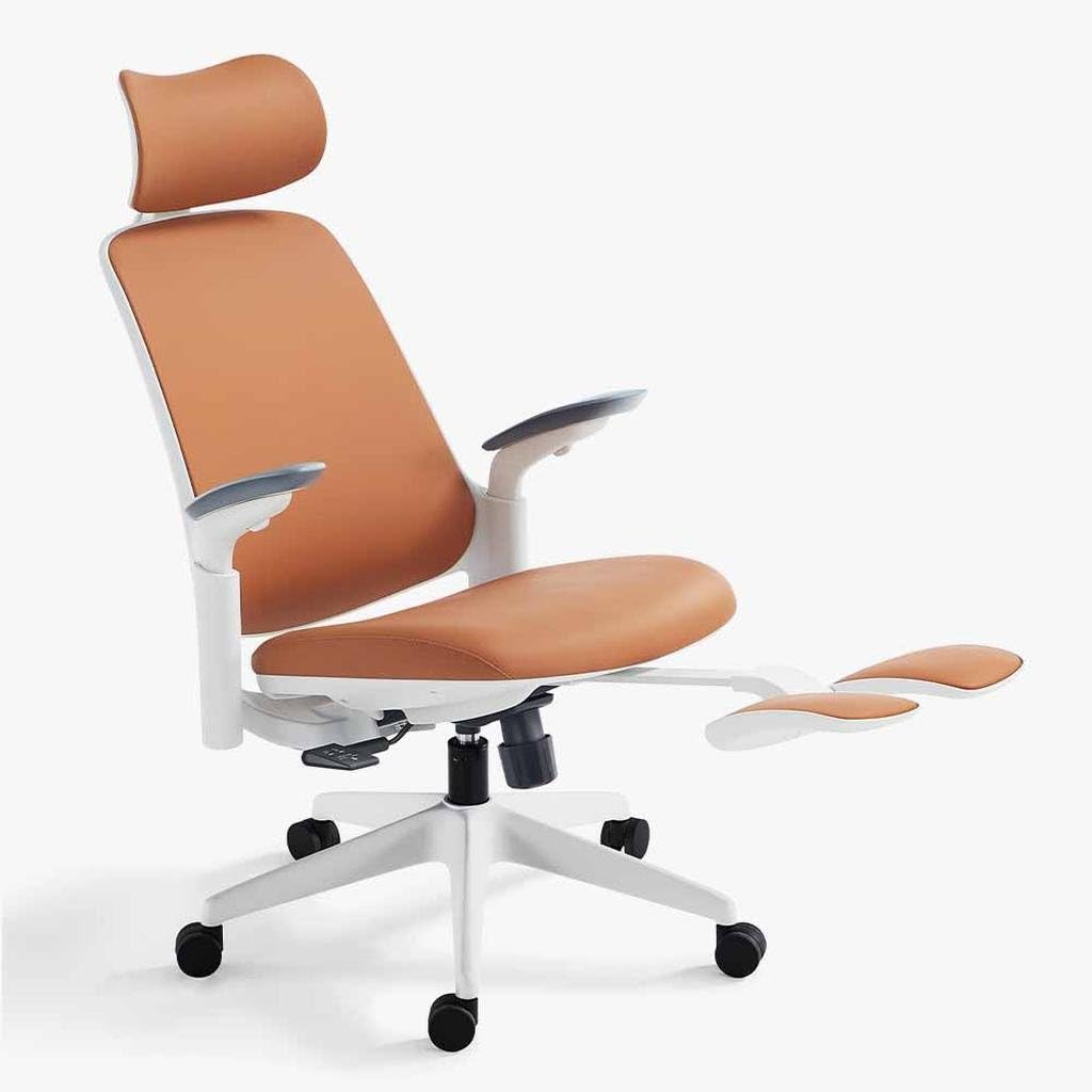 Leather Ergonomic Office Chair with Footrest Q70204