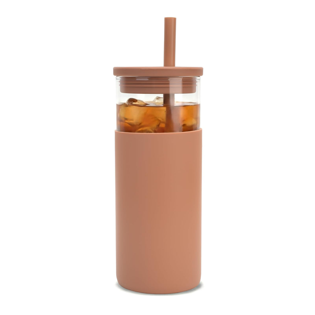20 oz Glass Tumbler with Lids and Straws K266618