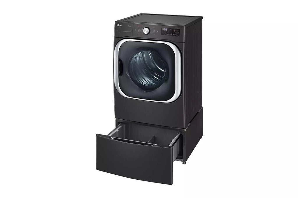 29 in. Laundry Pedestal with Storage Drawer in Black Steel M700210