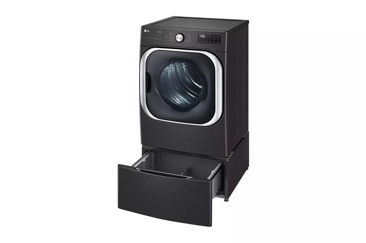 29 in. Laundry Pedestal with Storage Drawer in Black Steel M700210