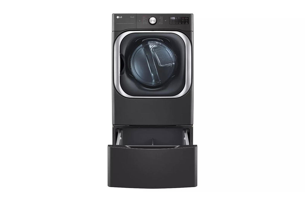 29 in. Laundry Pedestal with Storage Drawer in Black Steel M700210