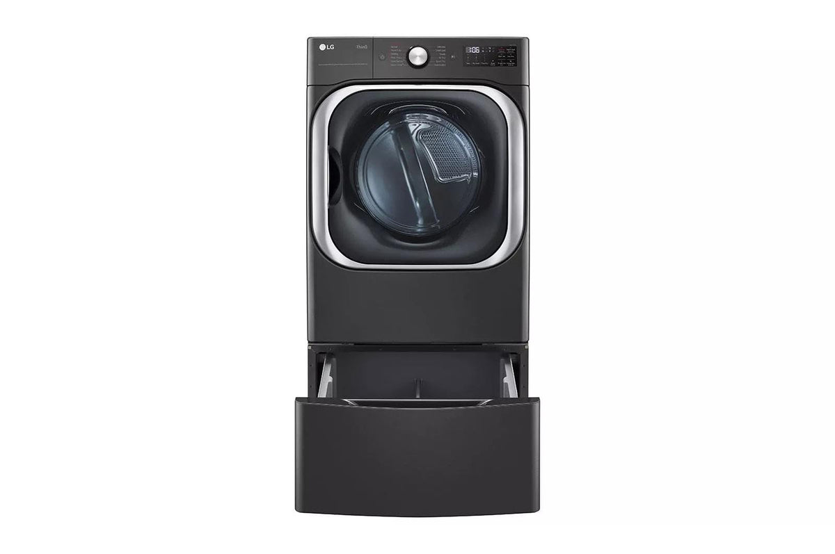 29 in. Laundry Pedestal with Storage Drawer in Black Steel M700210