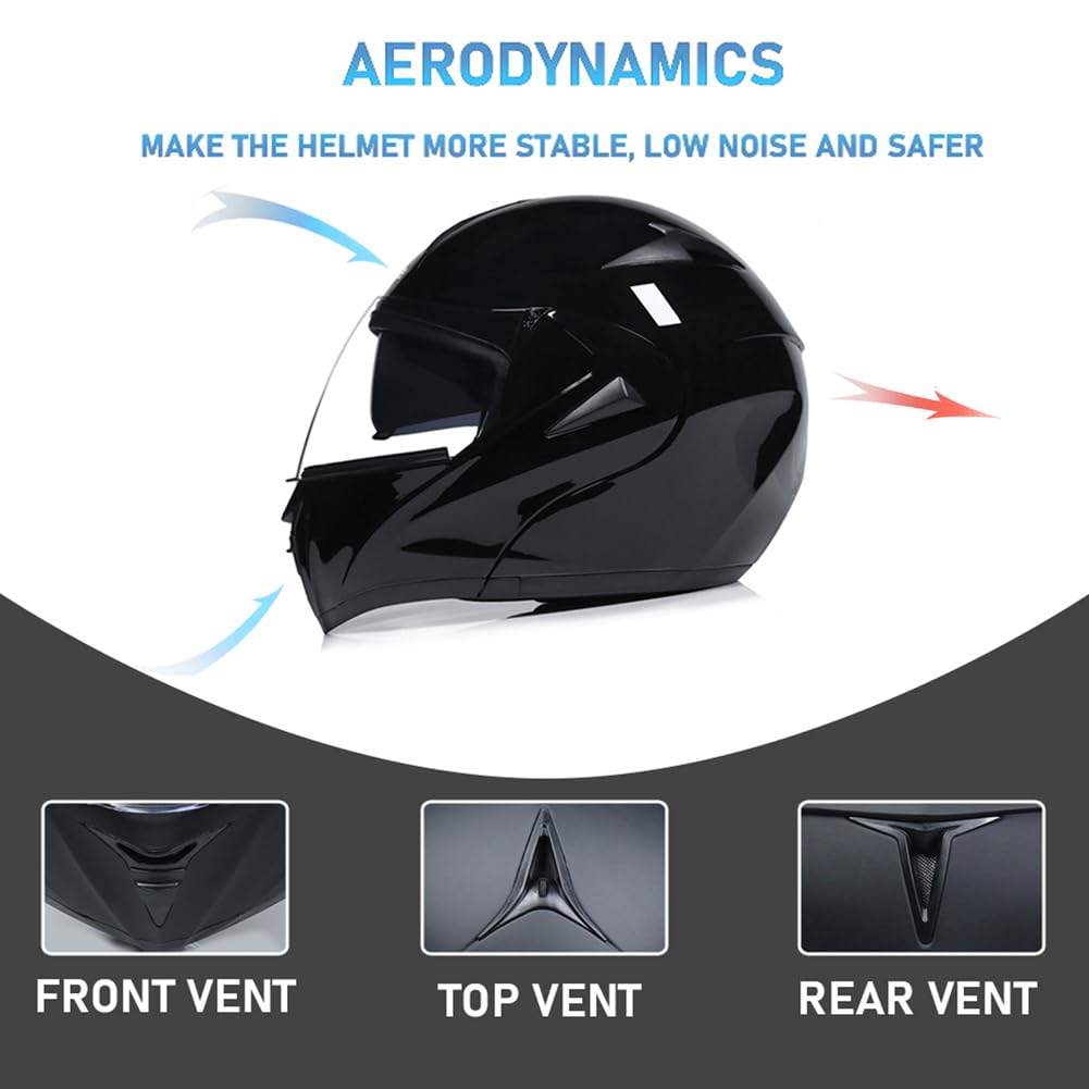 DOT Approved Flip Up Full Face Modular Motorcycle Helmet P10751