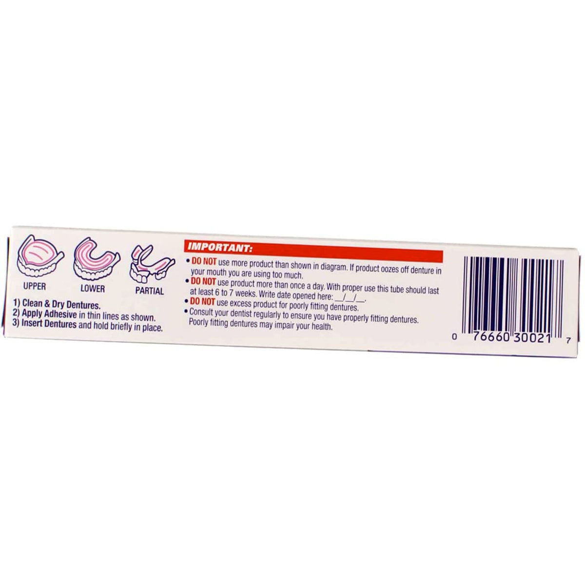 Denture Adhesive Cream 2 oz Pack of 12 X684772