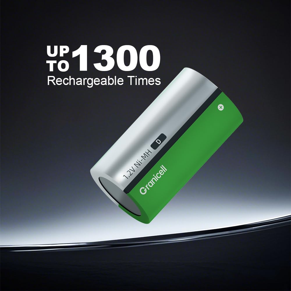 4-Pack D Rechargeable NiMH Batteries G646054