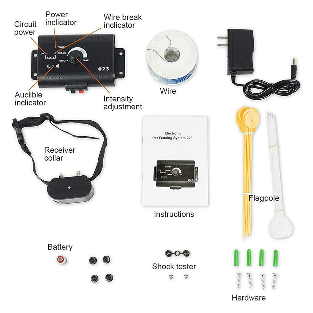 Electronic Dog Fence & Training Collar System, 1/2 Acre, Waterproof N358