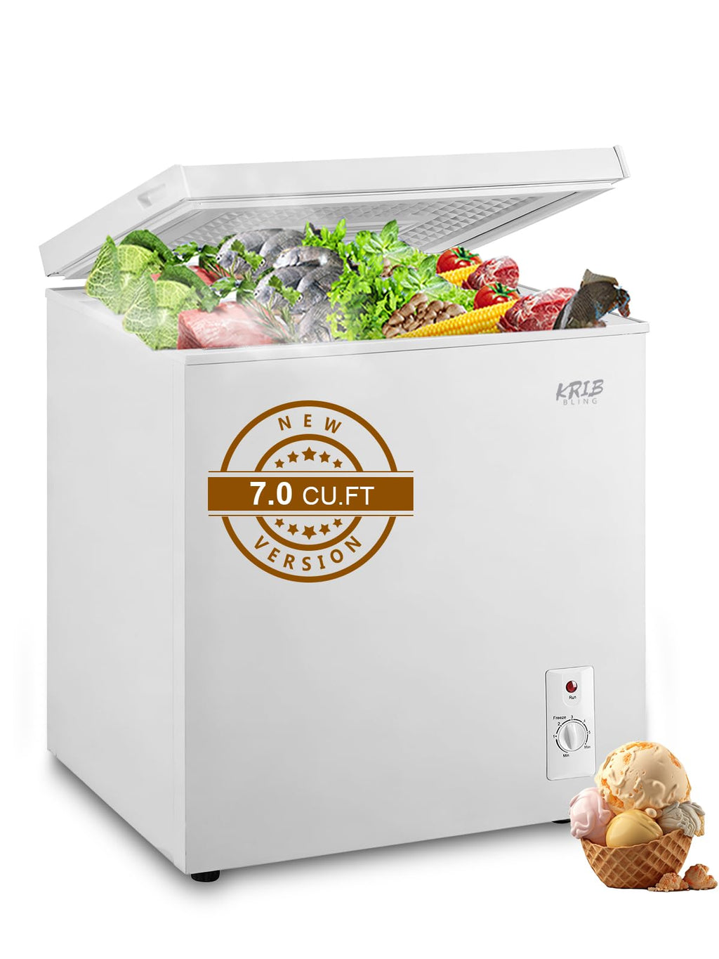7.0 Cu.Ft White Mini Chest Freezer S70406