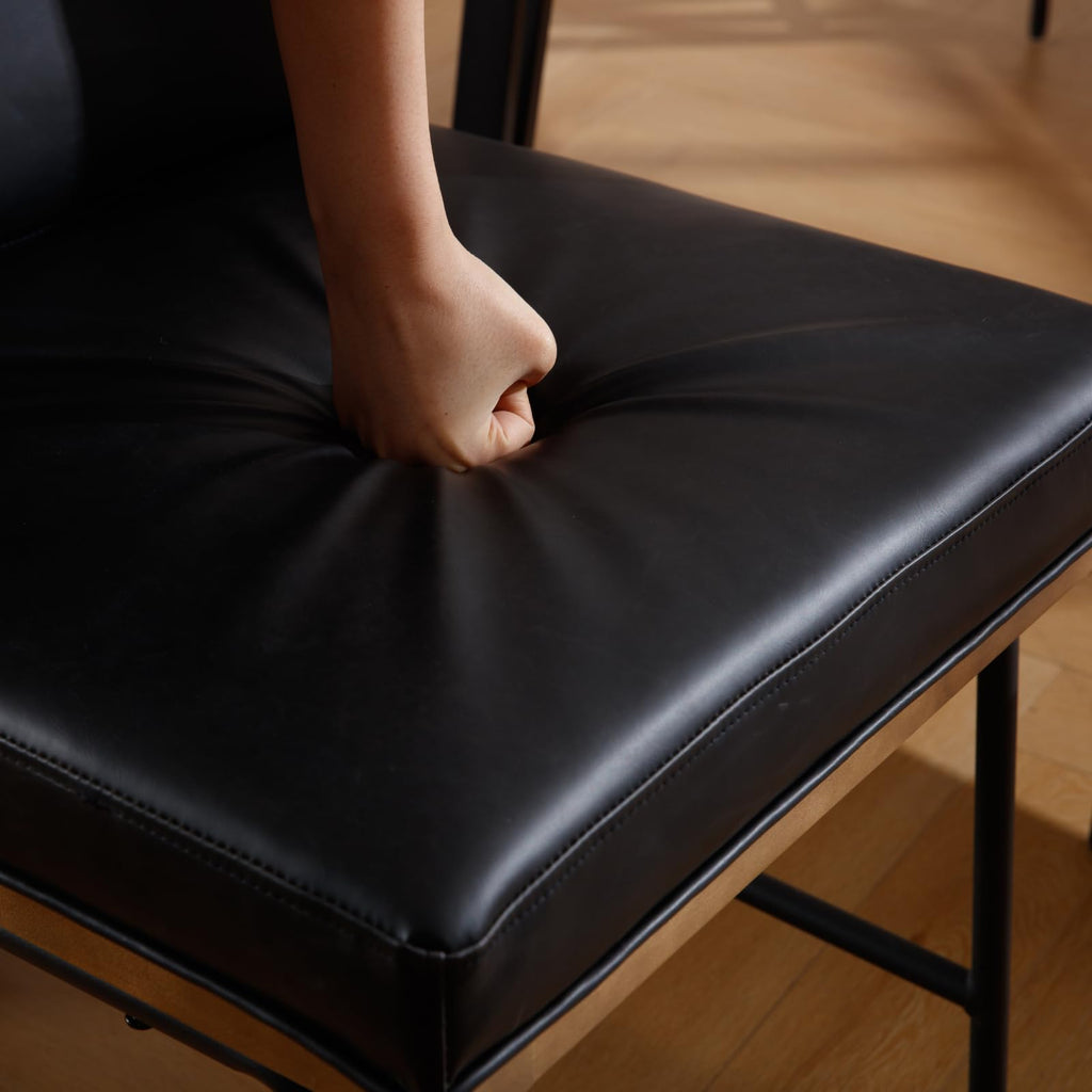 Black PU Dining Chairs Set of 2 R5036