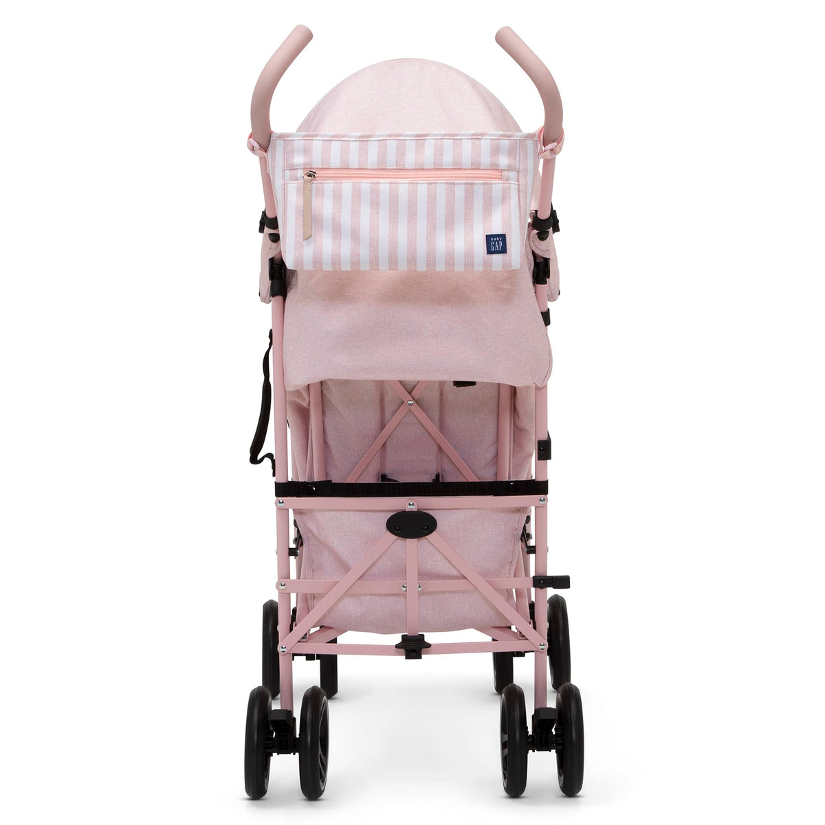 Lightweight Stroller with Recline, Compact Fold & Removable Parent Organizer, Pink Stripes E566035