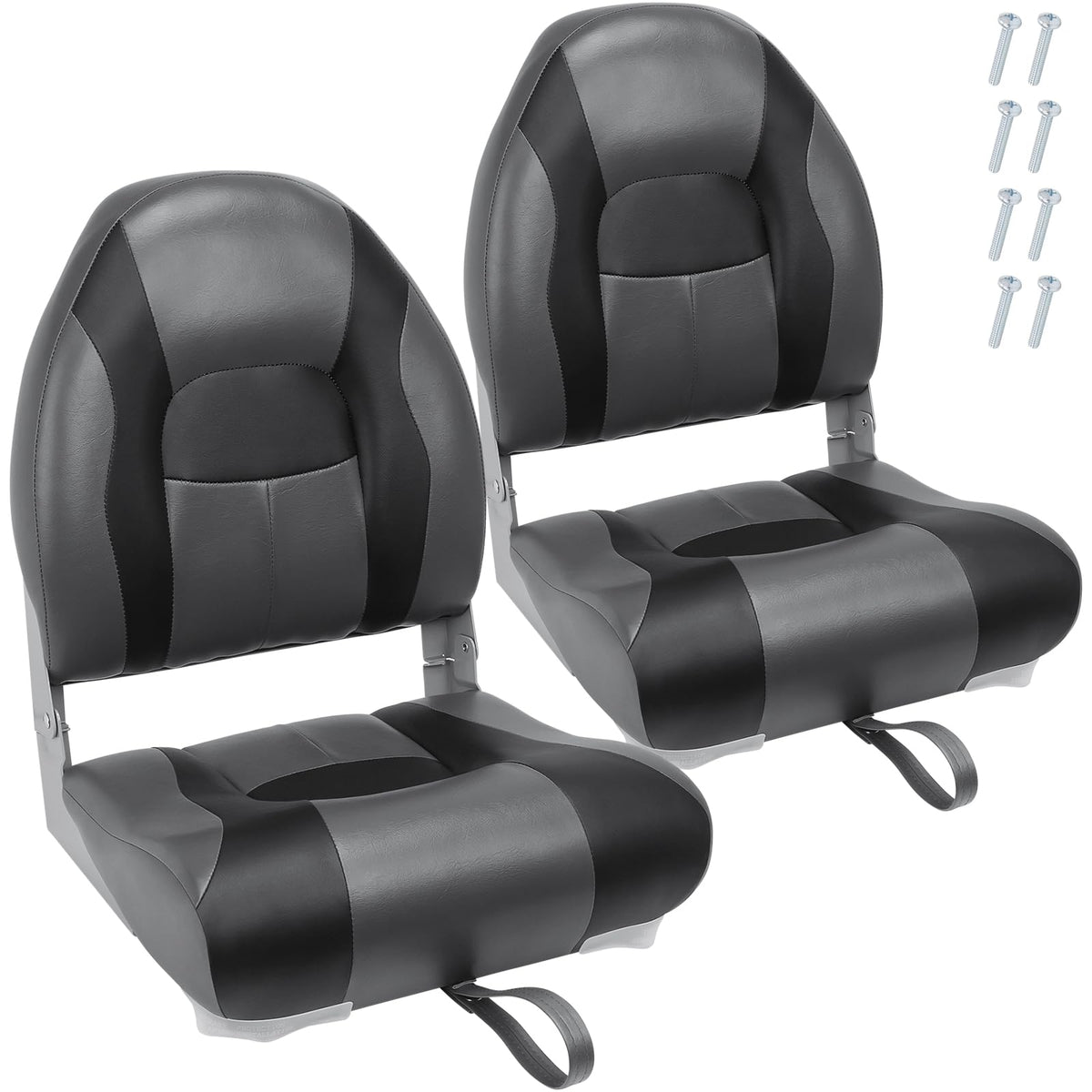 High Back Folding Waterproof Boat Seats 2 Pack W5340