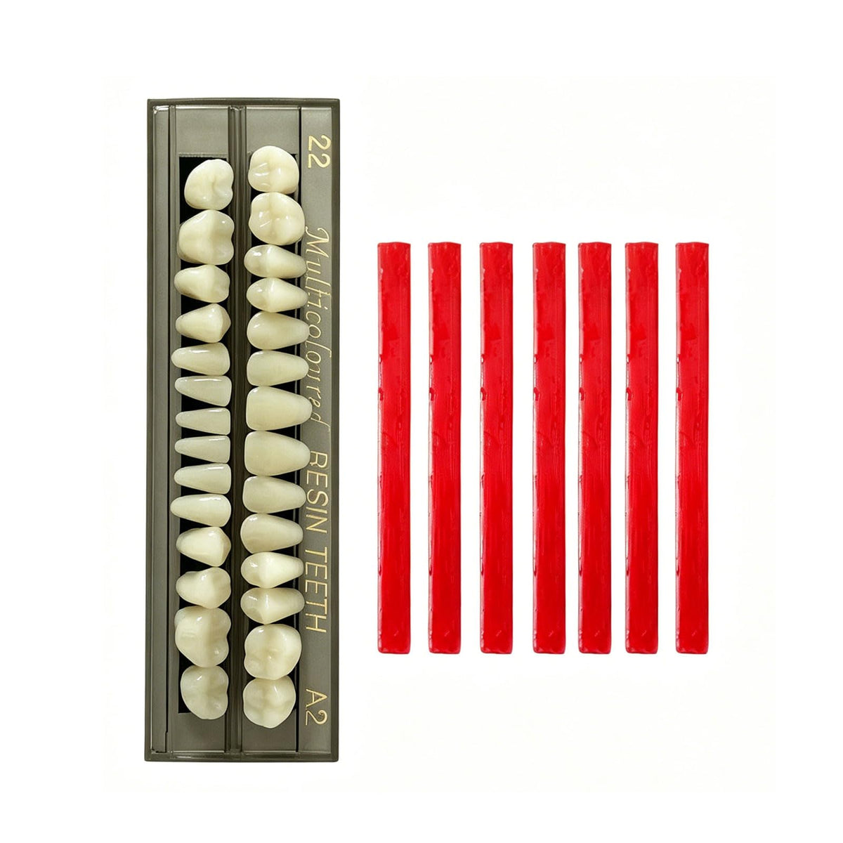 28 Pcs False Teeth Synthetic Resin Dentures Repair Kit F21302