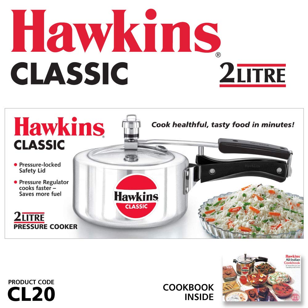 Aluminum 2.0 Litre Pressure Cooker Y255