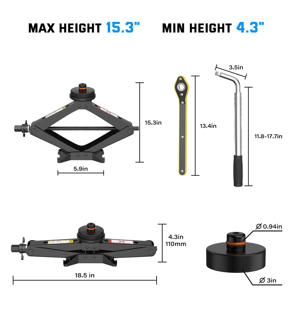 2.5 Ton Scissor Jack Kit T6112