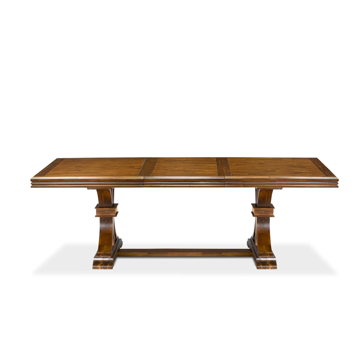 9 Piece Dining Table Set with 8 Light Beige Fabric Chairs I36205