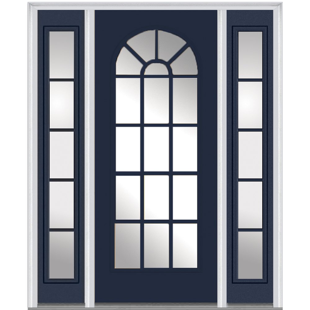 Steel Left Hand In-swing Prehung Front Door with Sidelites D726164