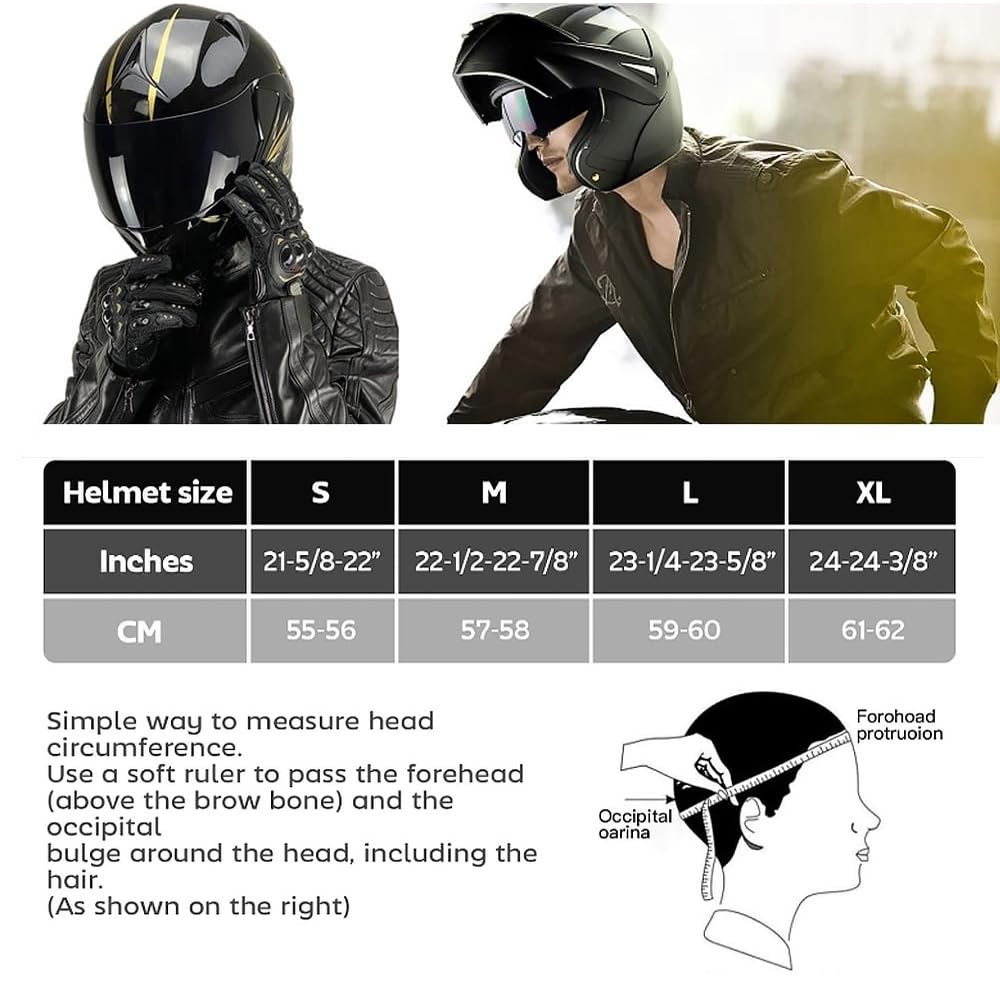 DOT Approved Flip Up Full Face Modular Motorcycle Helmet P10751