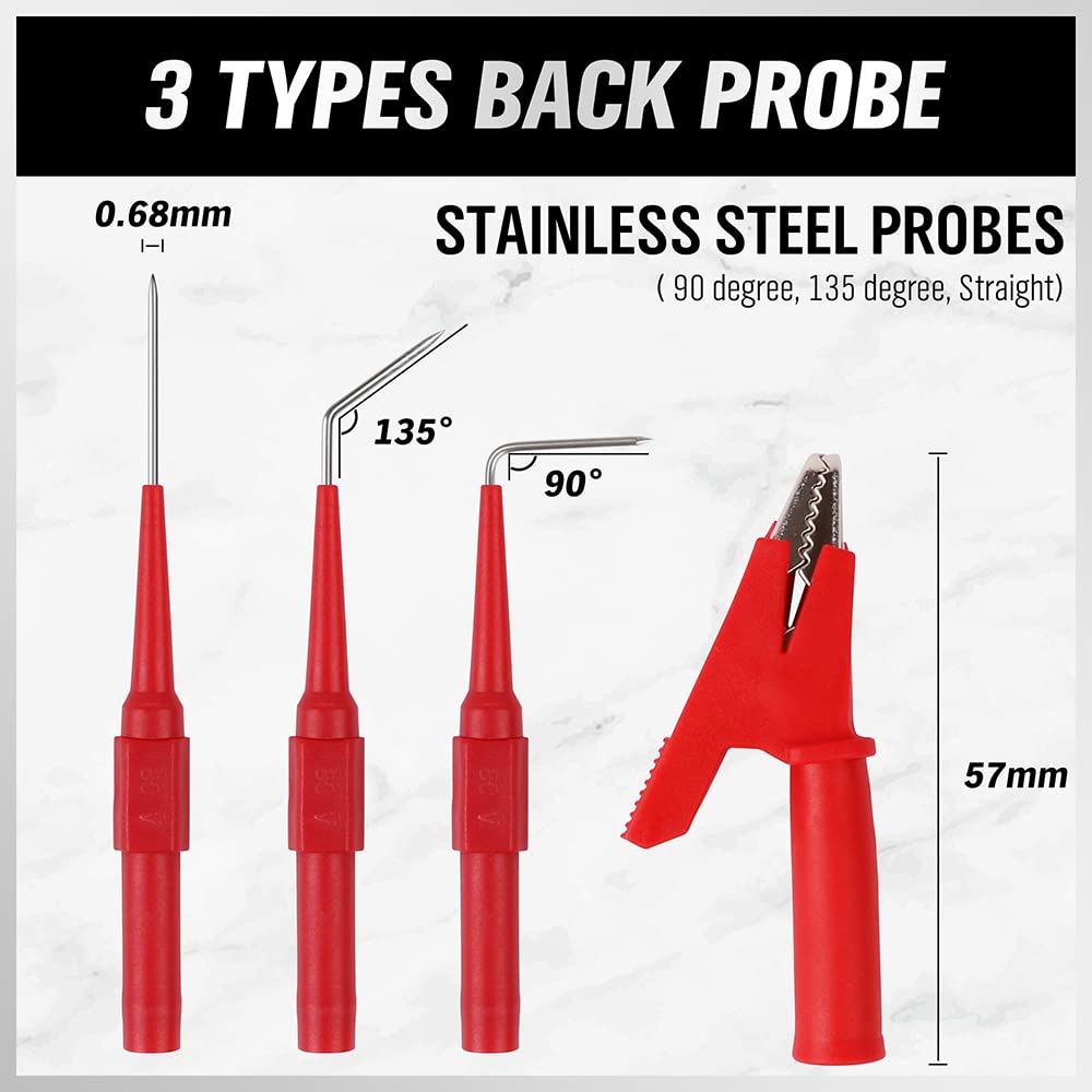 22-Piece Back Probe Kit with Test Leads and Alligator Clips Y978