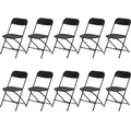 10 Pack Black Plastic Folding Chair P180
