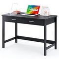 39.4" Small Desk with Wood Drawers Black G586389