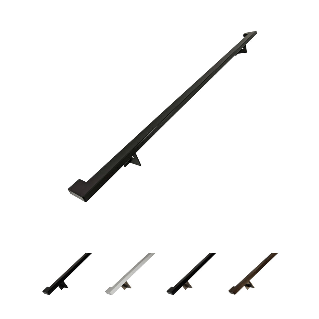 Black 5 Foot Aluminum Handrail Grab Bar Set I717