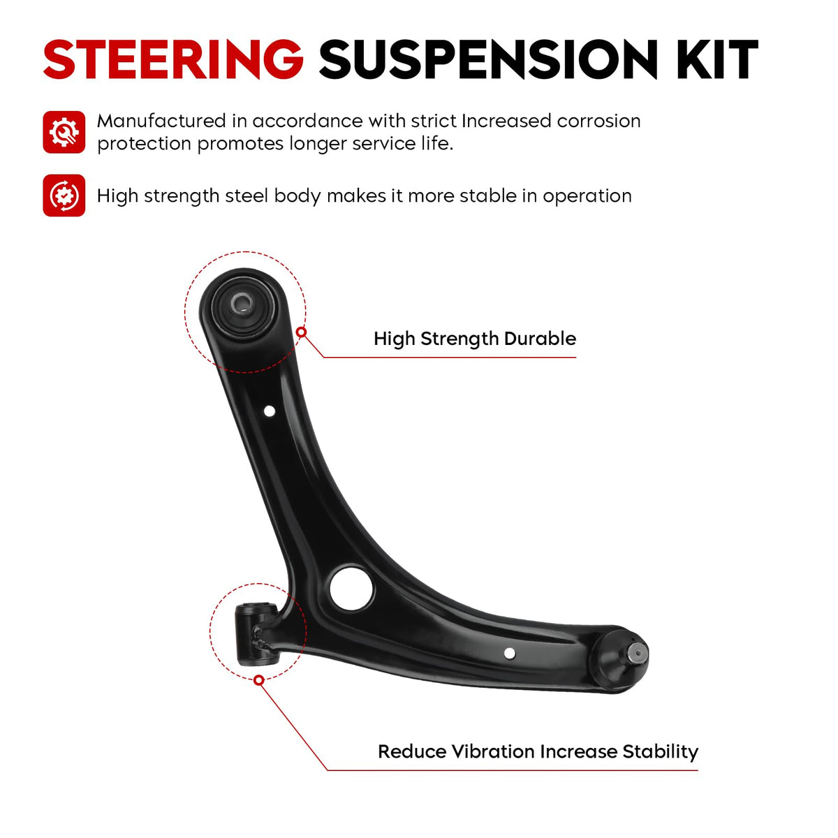 Front Lower Control Arm Suspension Kit with Ball Joint Tie Rods U7592