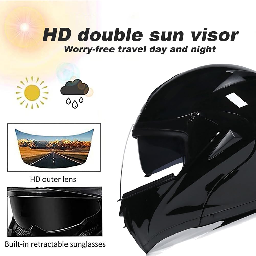 DOT Approved Flip Up Full Face Modular Motorcycle Helmet P10751