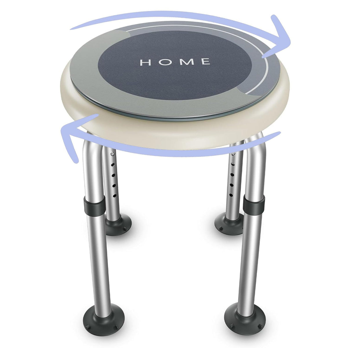 Adjustable Swivel Shower Stool with Non-Slip Feet T36201