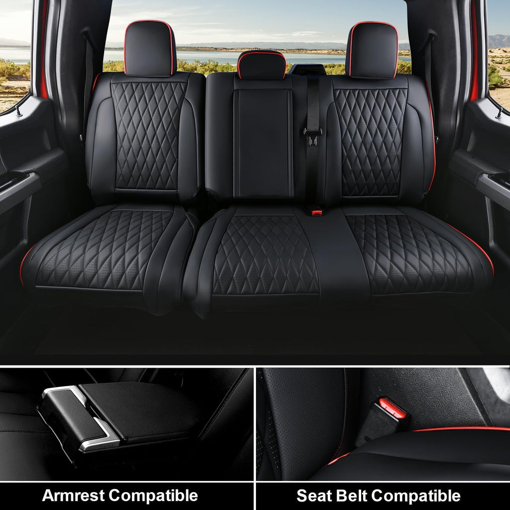 Leather Seat Covers Full Set Waterproof Custom Fit D586284