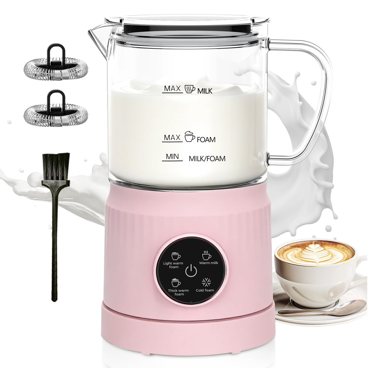 4-in-1 Electric Milk Frother and Steamer S848