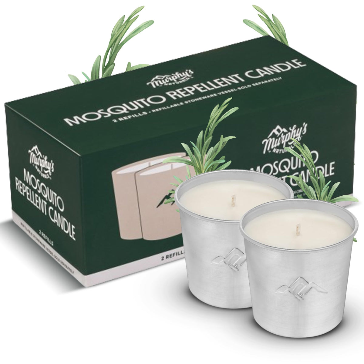 Mosquito Repellent Candle Refills 9 oz Pack of 2 P158