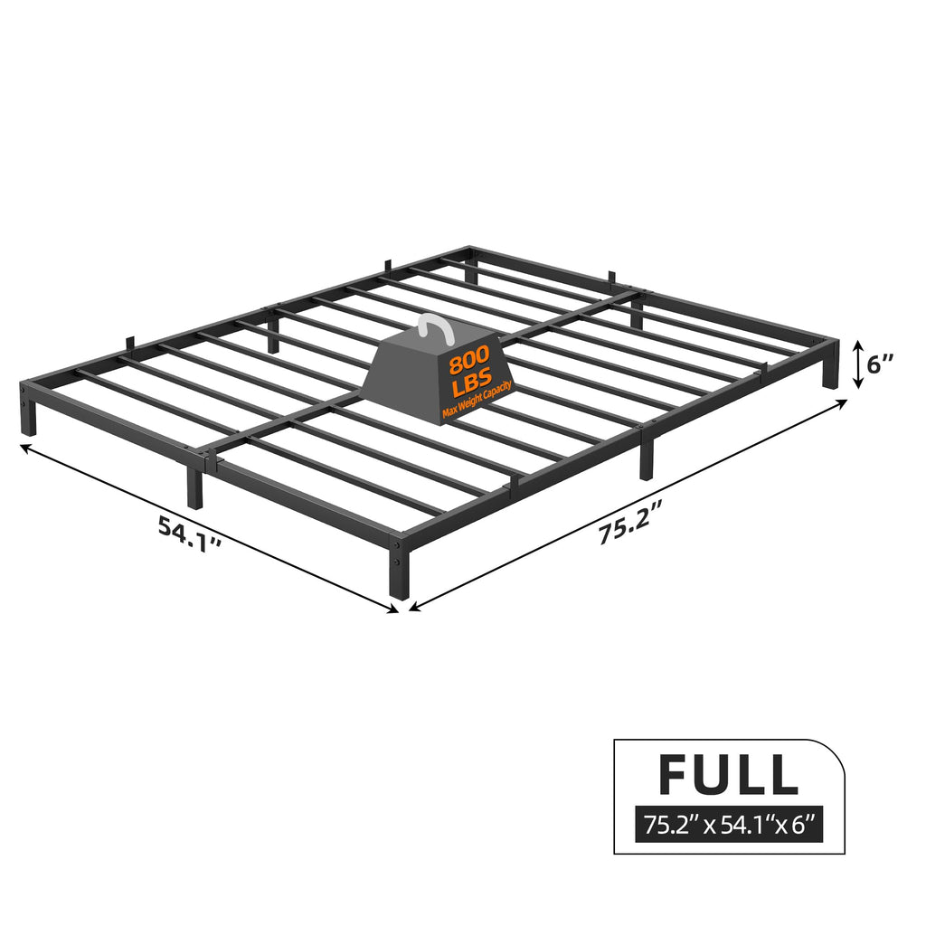Black Metal Platform Bed Frame W344
