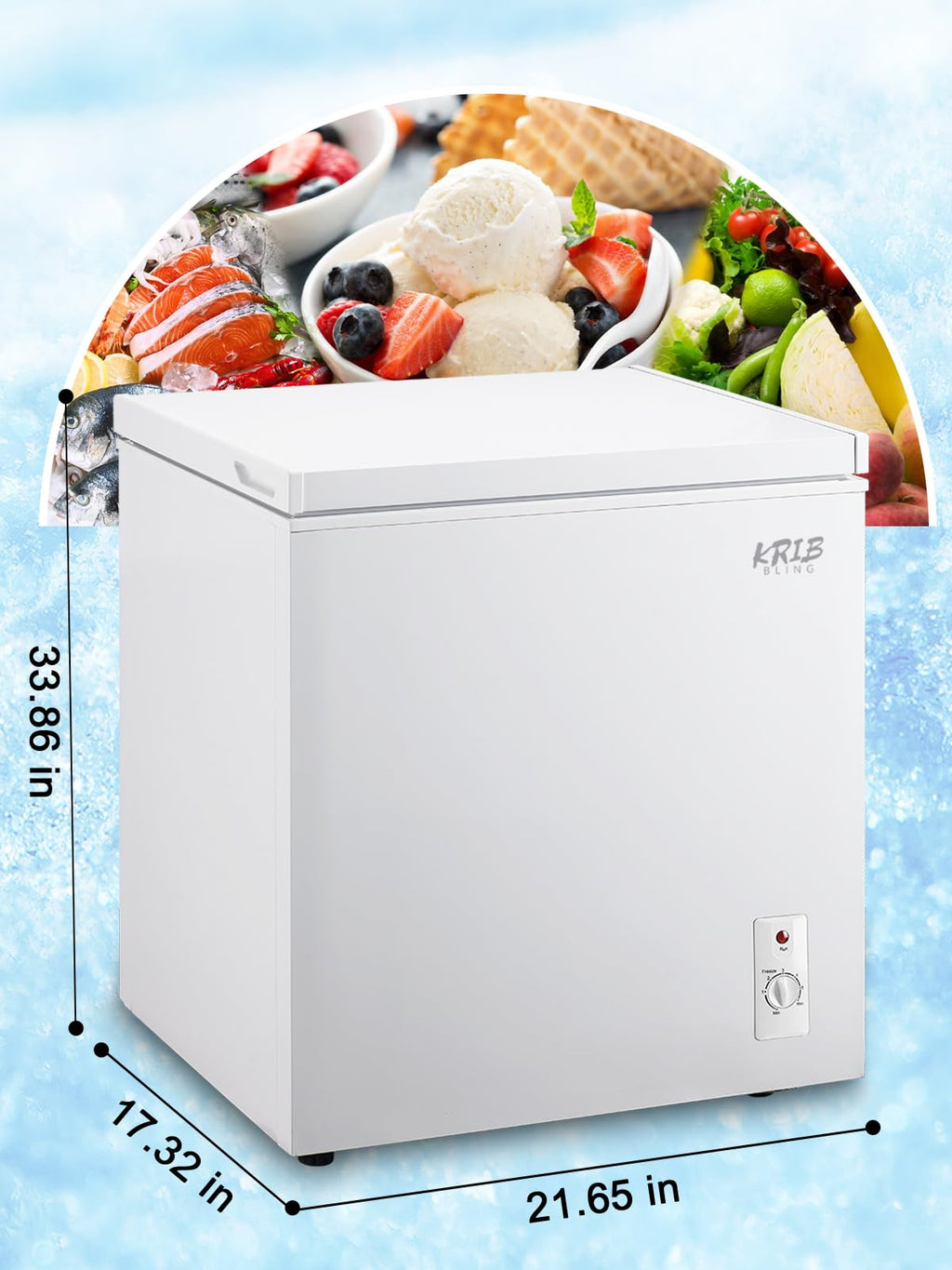 7.0 Cu.Ft White Mini Chest Freezer S70406
