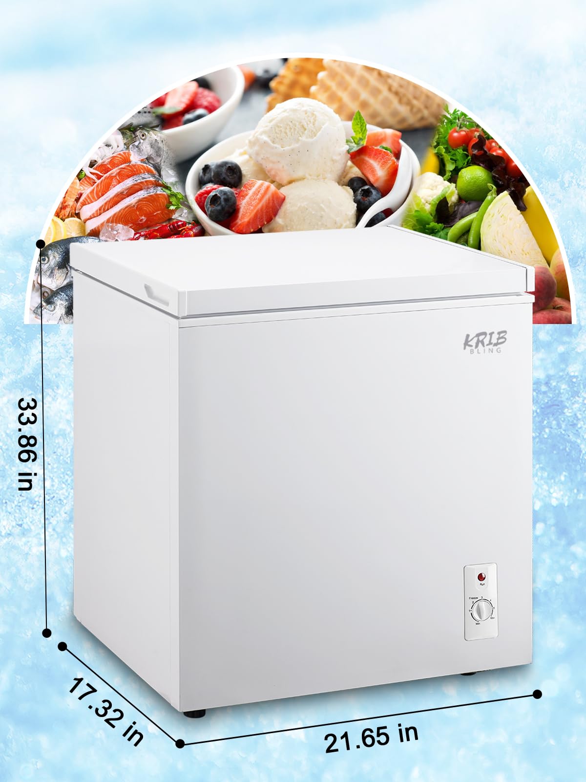 7.0 Cu.Ft White Mini Chest Freezer S70406