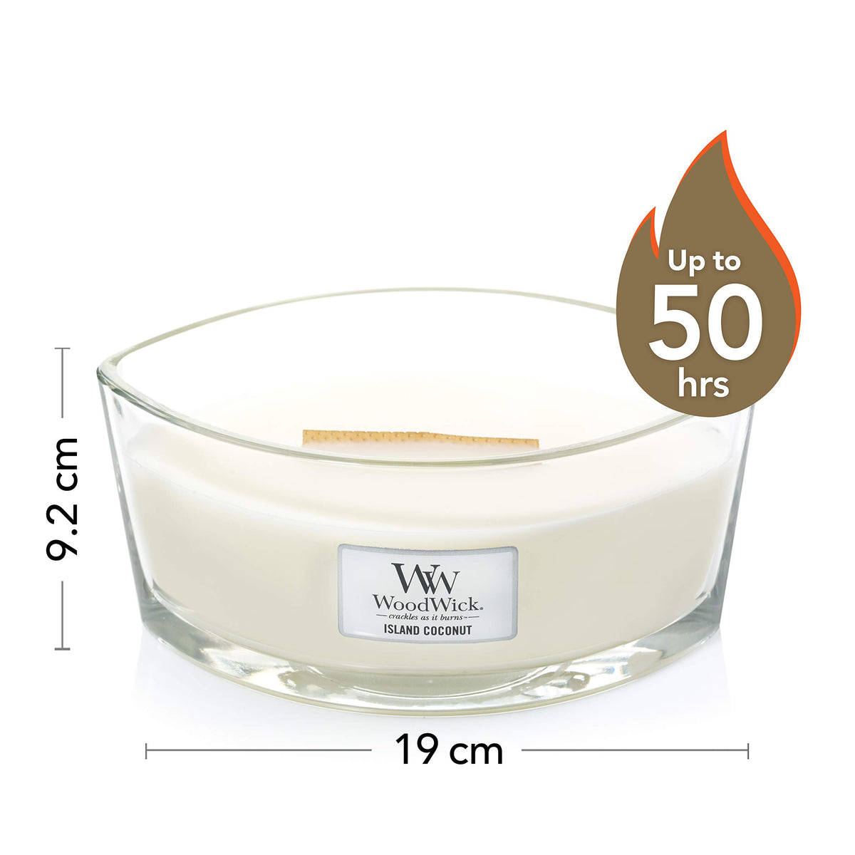 Island Coconut Scented Candle with Crackling Wick U839767