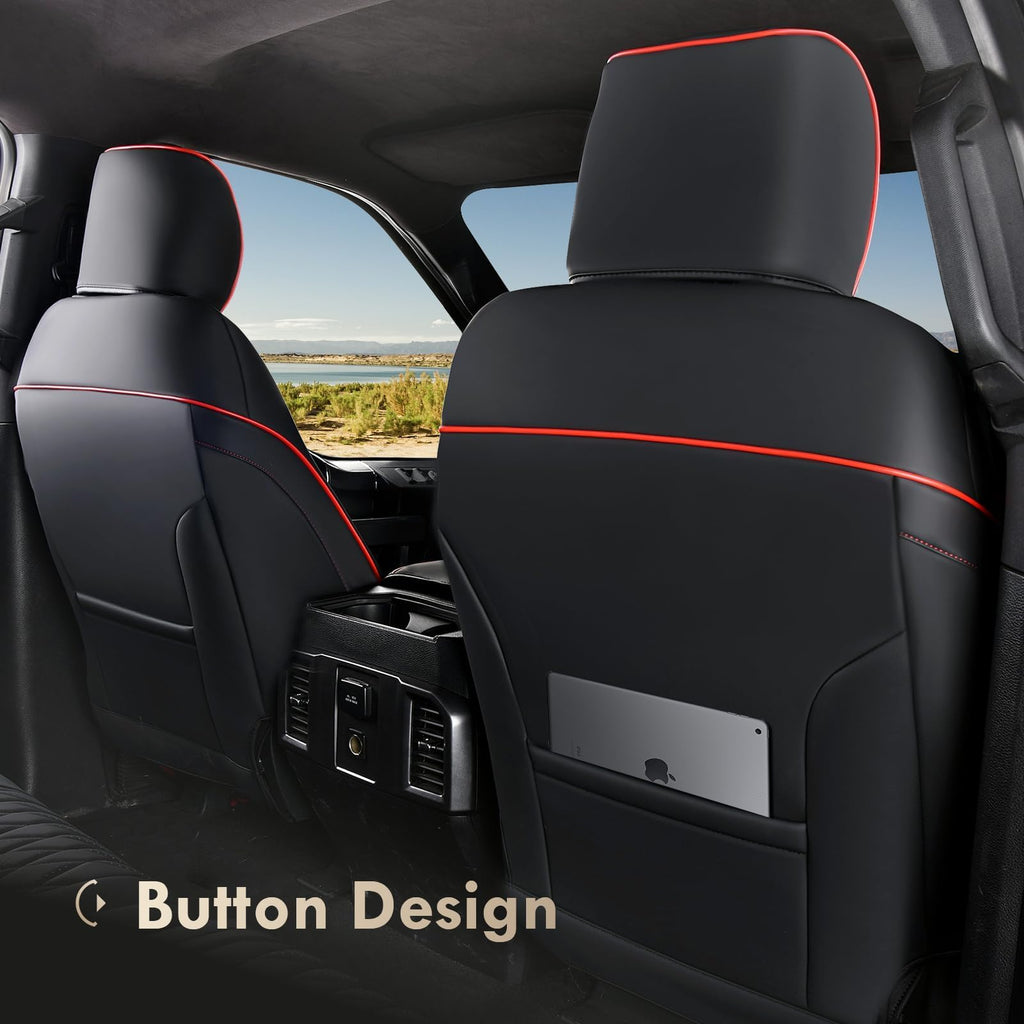 Leather Seat Covers Full Set Waterproof Custom Fit D586284