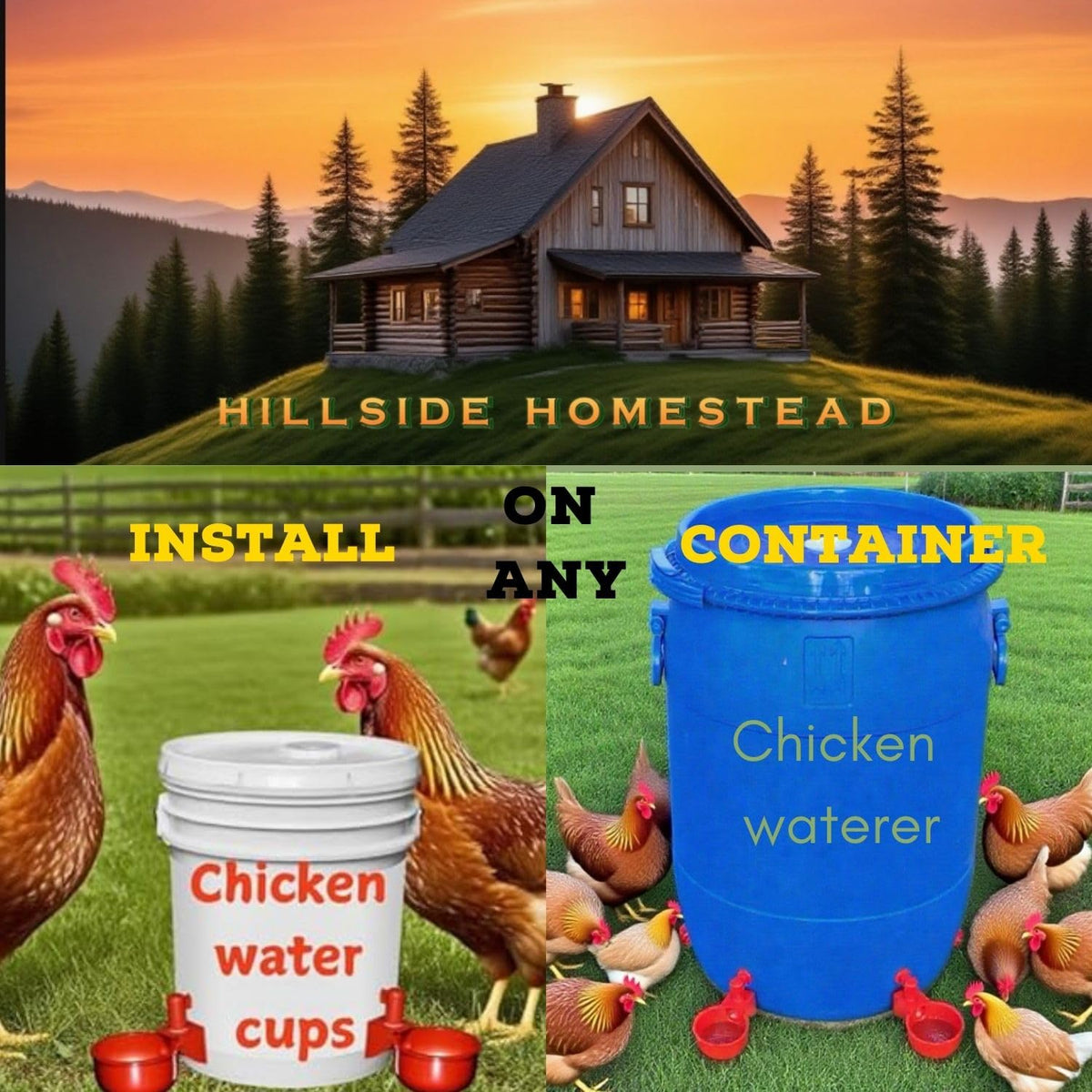 Leak Resistant Automatic Chicken Waterer Cups 8pk N934