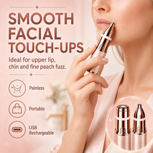 2-in-1 Facial Hair Remover & Eyebrow Trimmer with LED Light S191075