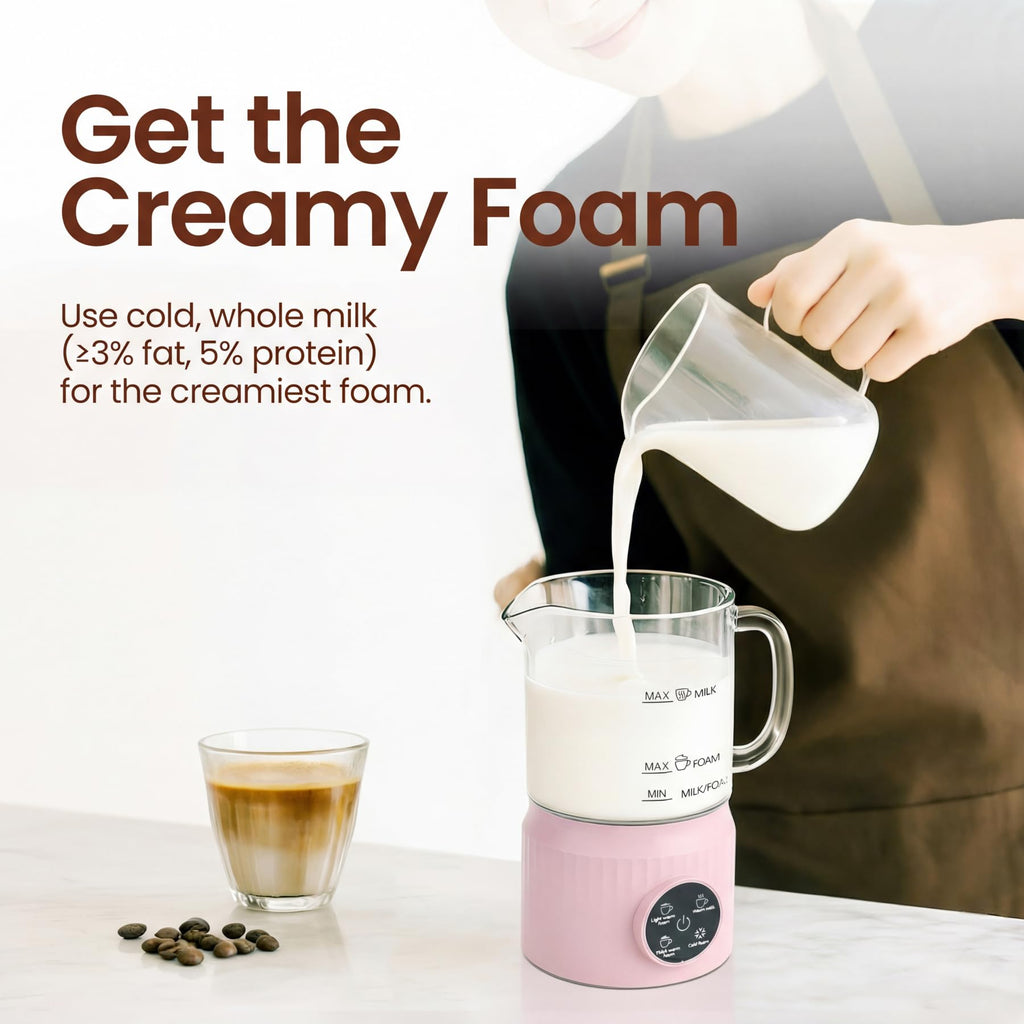 4-in-1 Electric Milk Frother and Steamer S848