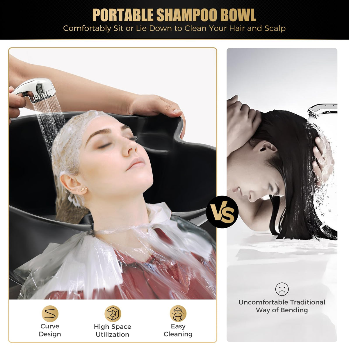 Portable Shampoo Bowl with Electric Pump T547871