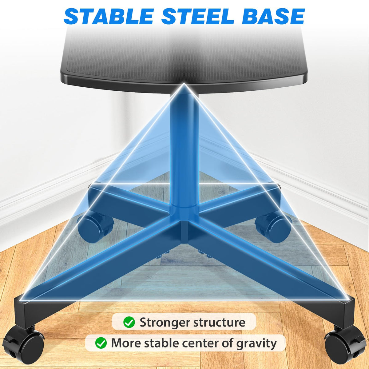 Mobile TV Stand for 23-65 Inch Flat Curved TVs Black L743