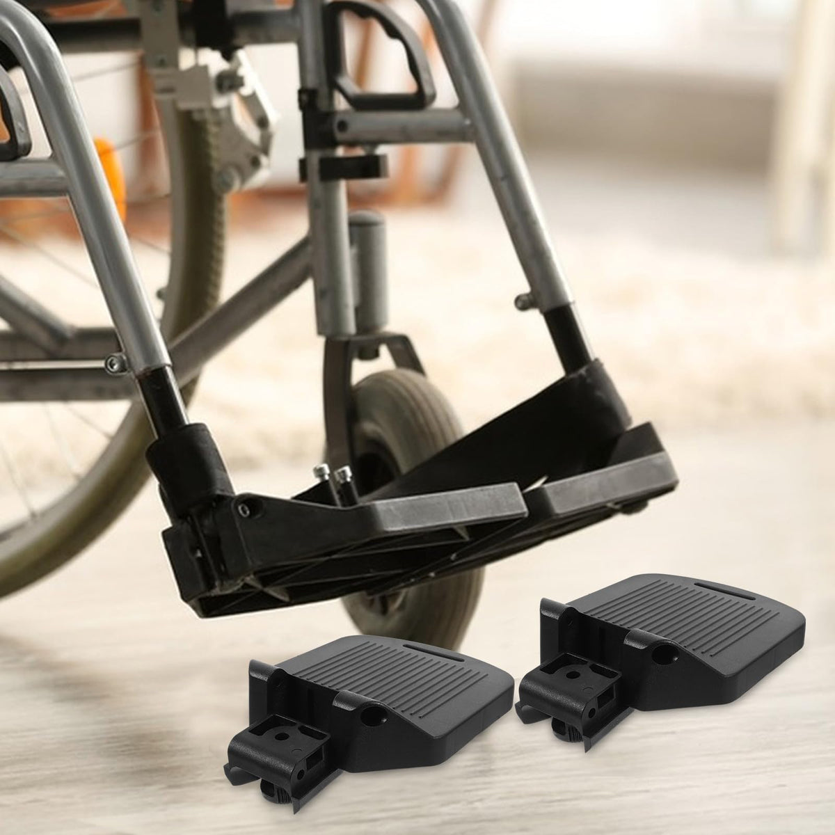 2pcs Universal Adjustable Wheelchair Leg Rest Foot Pedals Z31153