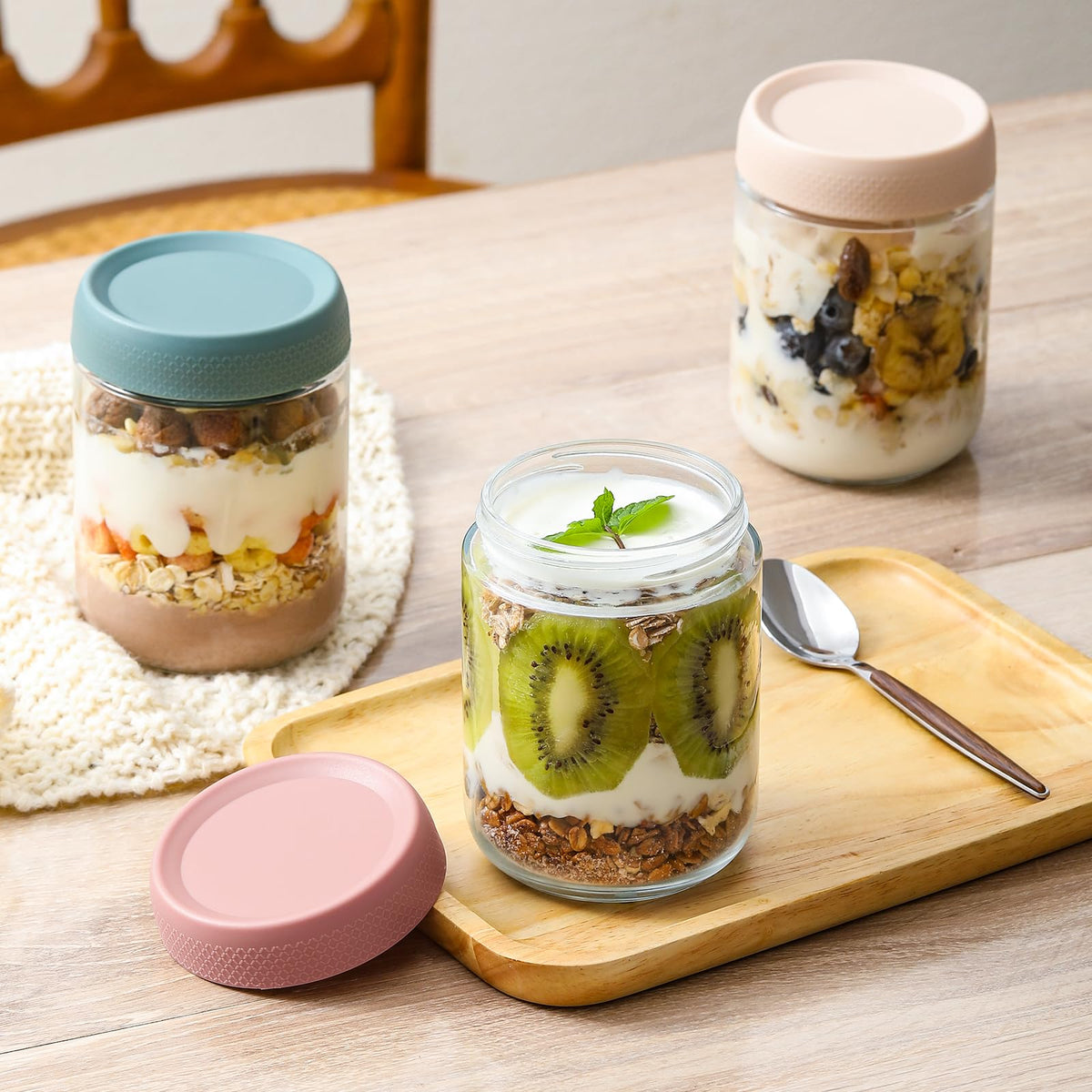 16oz Glass Jars with Airtight Lids U2303