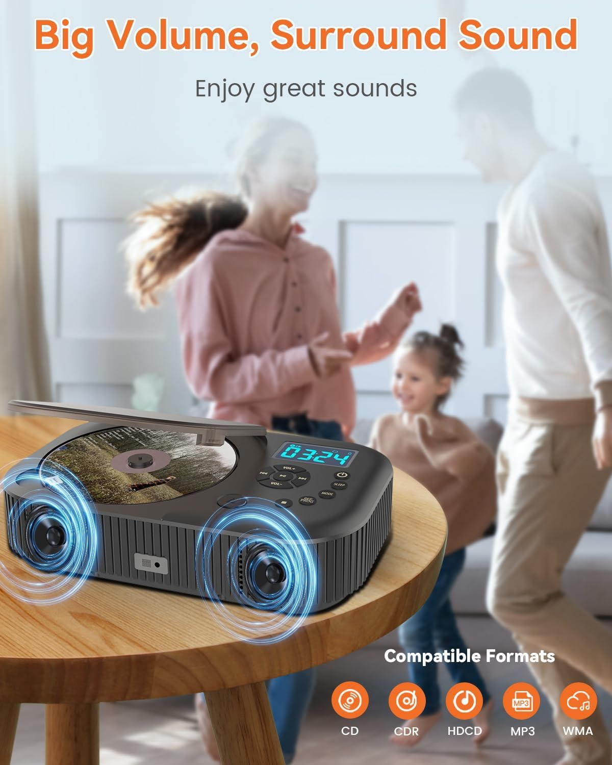 Portable Dual Stereo CD Player Black U7202