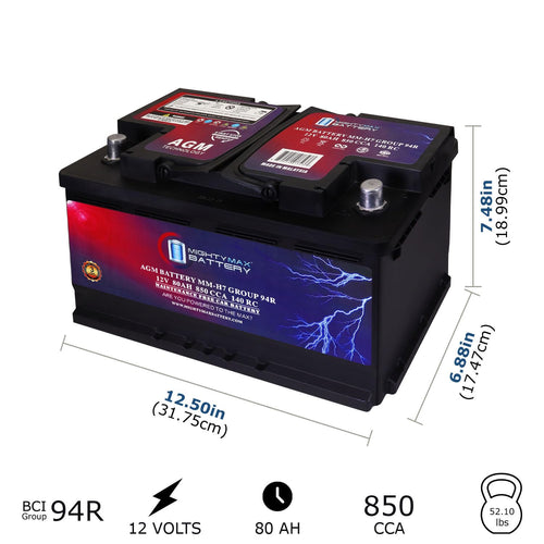 12V 80AH 850 CCA Replacement Battery Q92987