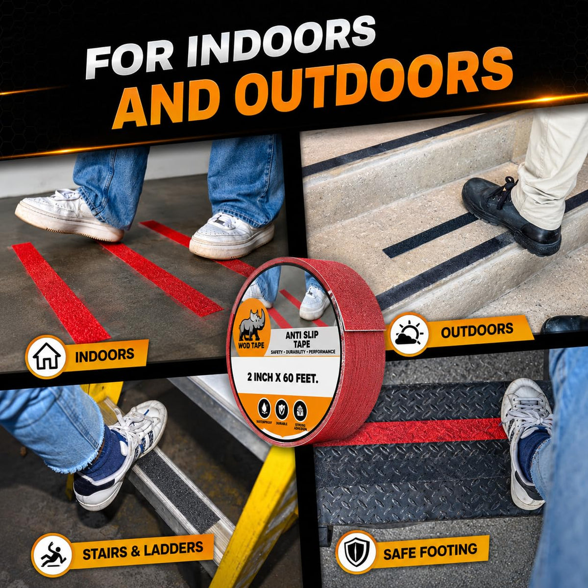 Gray 1 inch x 30 ft Anti Slip Tape B721821